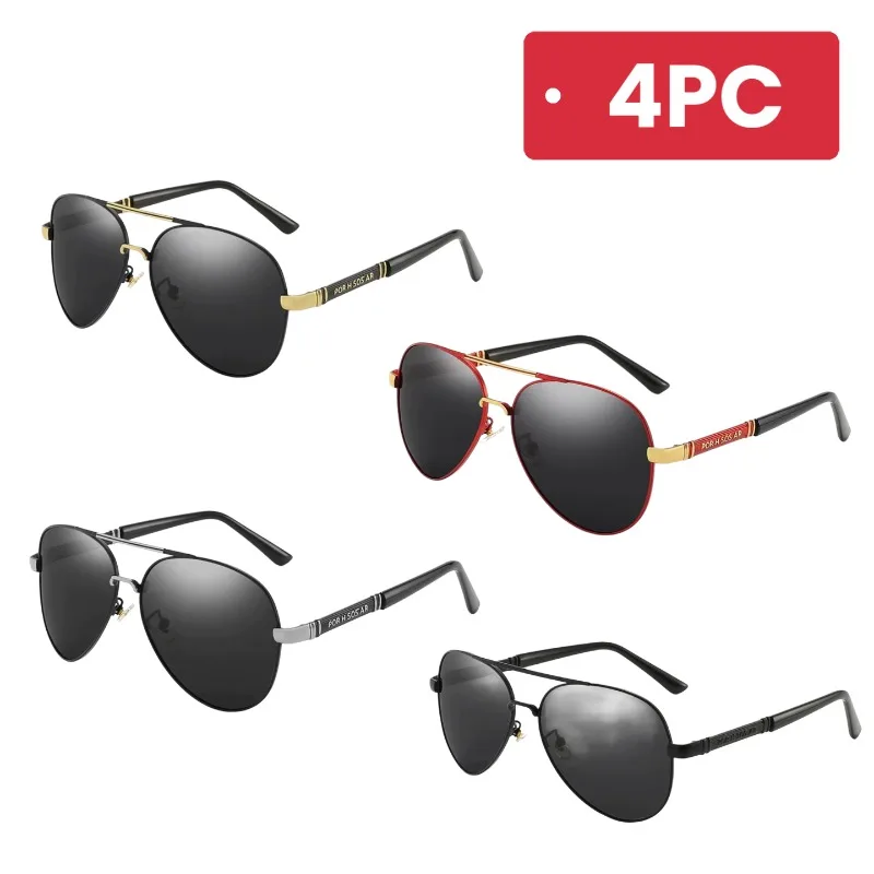 Sunglasses Aviator Polarized - Classic Pilot Polarized Sunglasses Men Metal