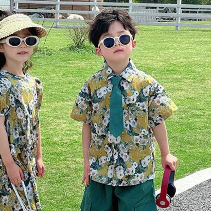 Resort Shirt Floral - Vintage Floral Short Sleeve Shirt for