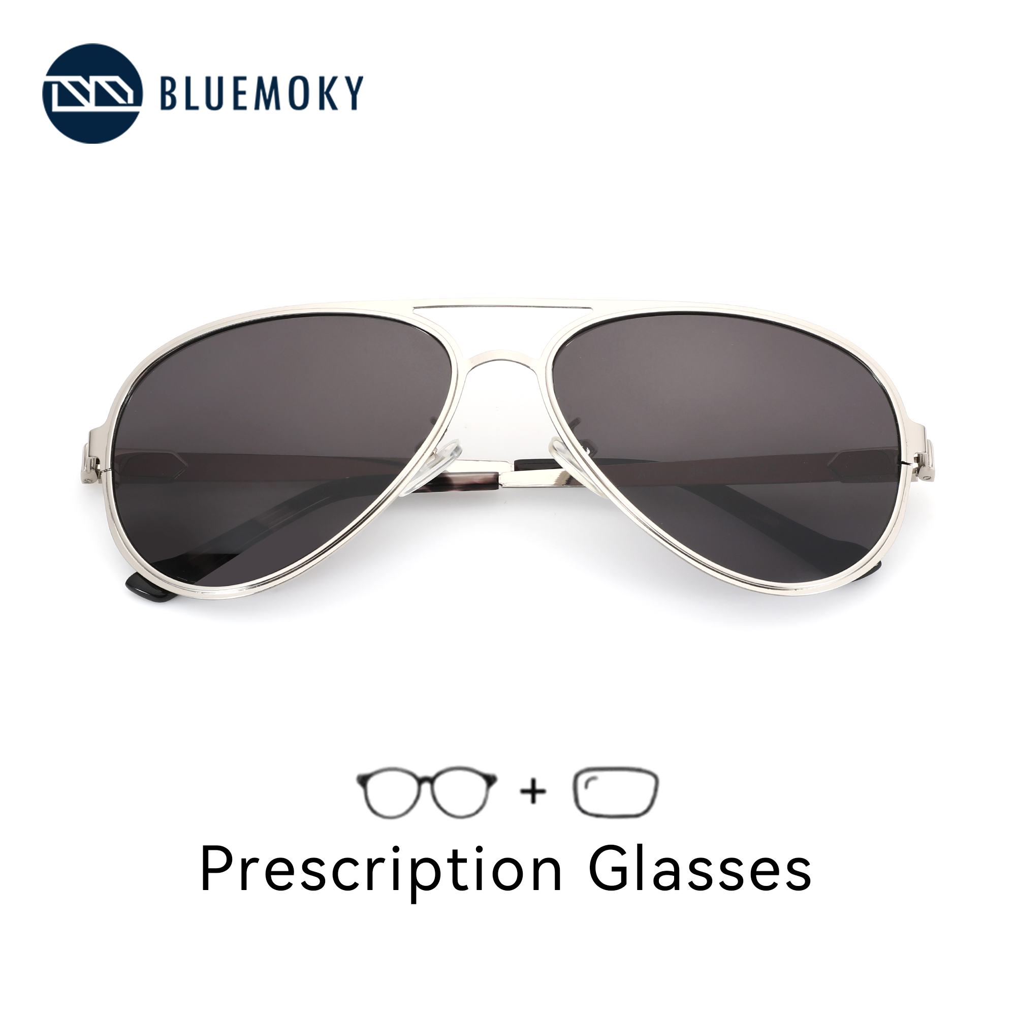 Sunglasses Aviator Polarized - BLUEMOKY XL Size High Quilty Metal