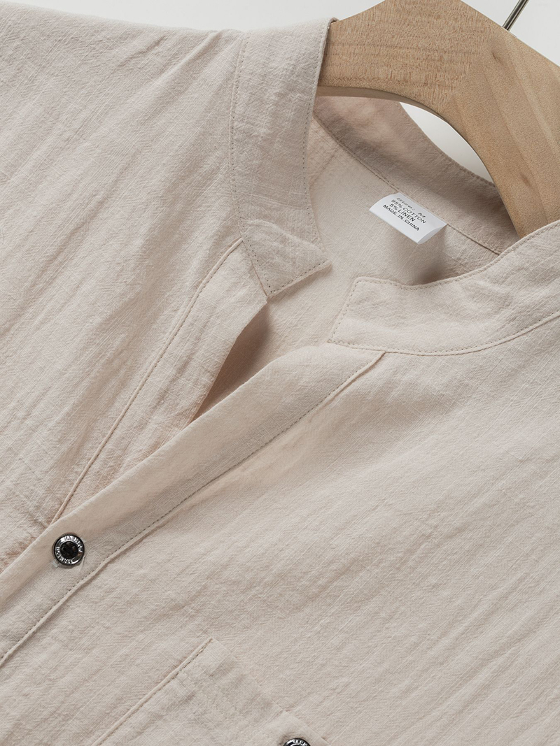 Men's Cotton Linen Henley Shir - огляд і ціна Linen Shirt Breathable