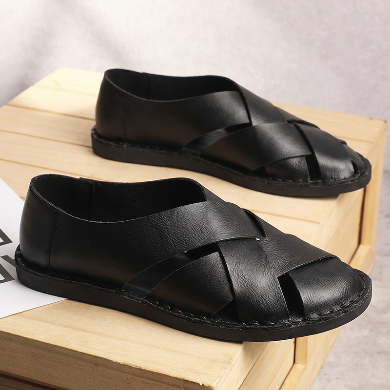 Summer Men's Cut-out Sandals N - огляд і ціна Flip Flop Leather Men