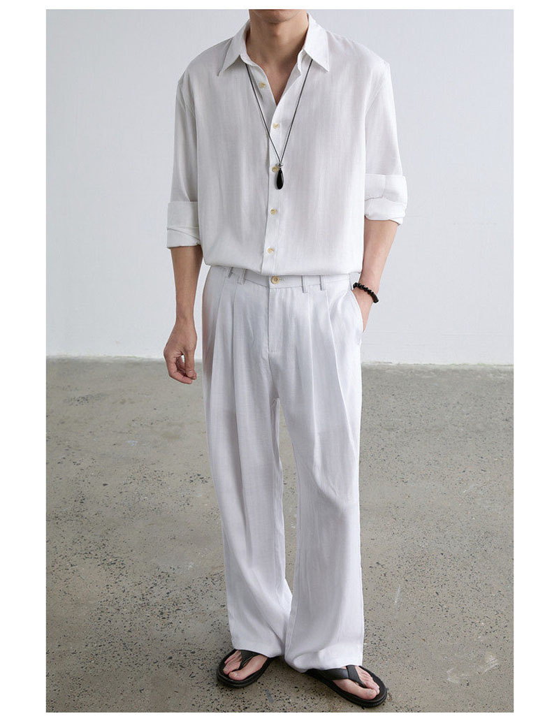 High-end Natural Linen Men's S - огляд і ціна Linen Shirt Breathable