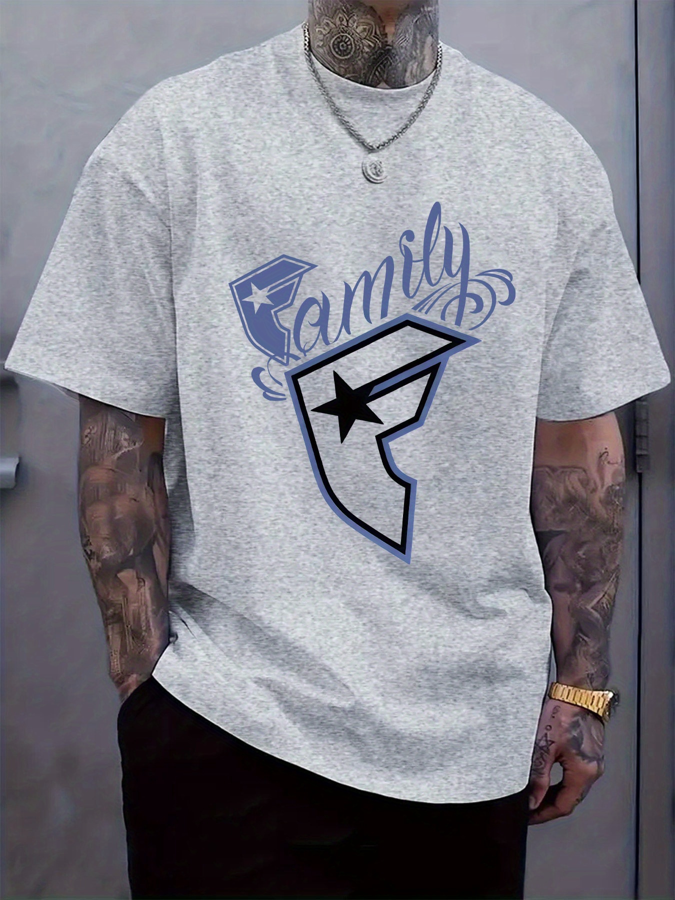 Men's Casual T-Shirt Family Gr - огляд і ціна Tee Graphic Print