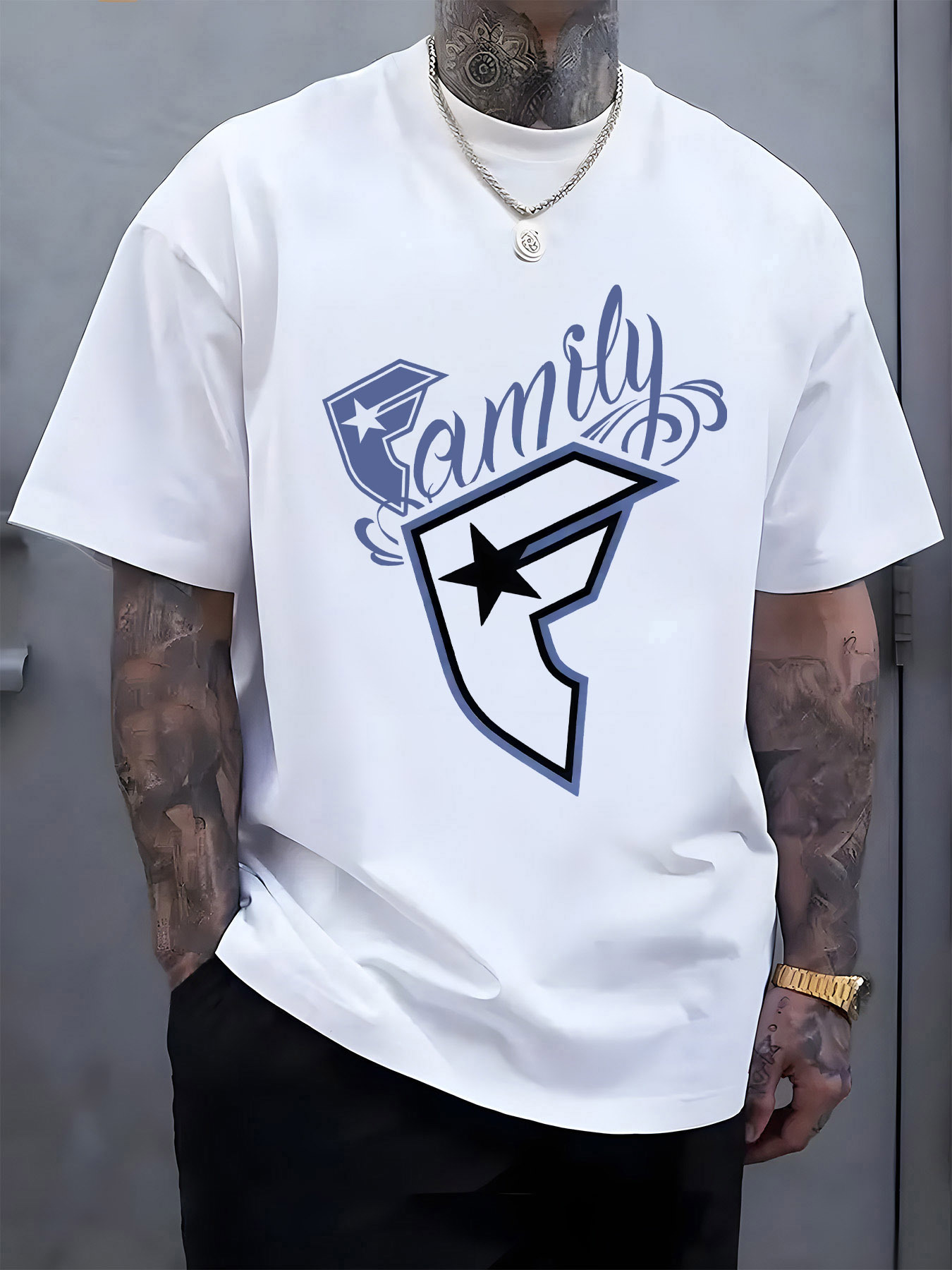 Men's Casual T-Shirt Family Gr - огляд і ціна Tee Graphic Print