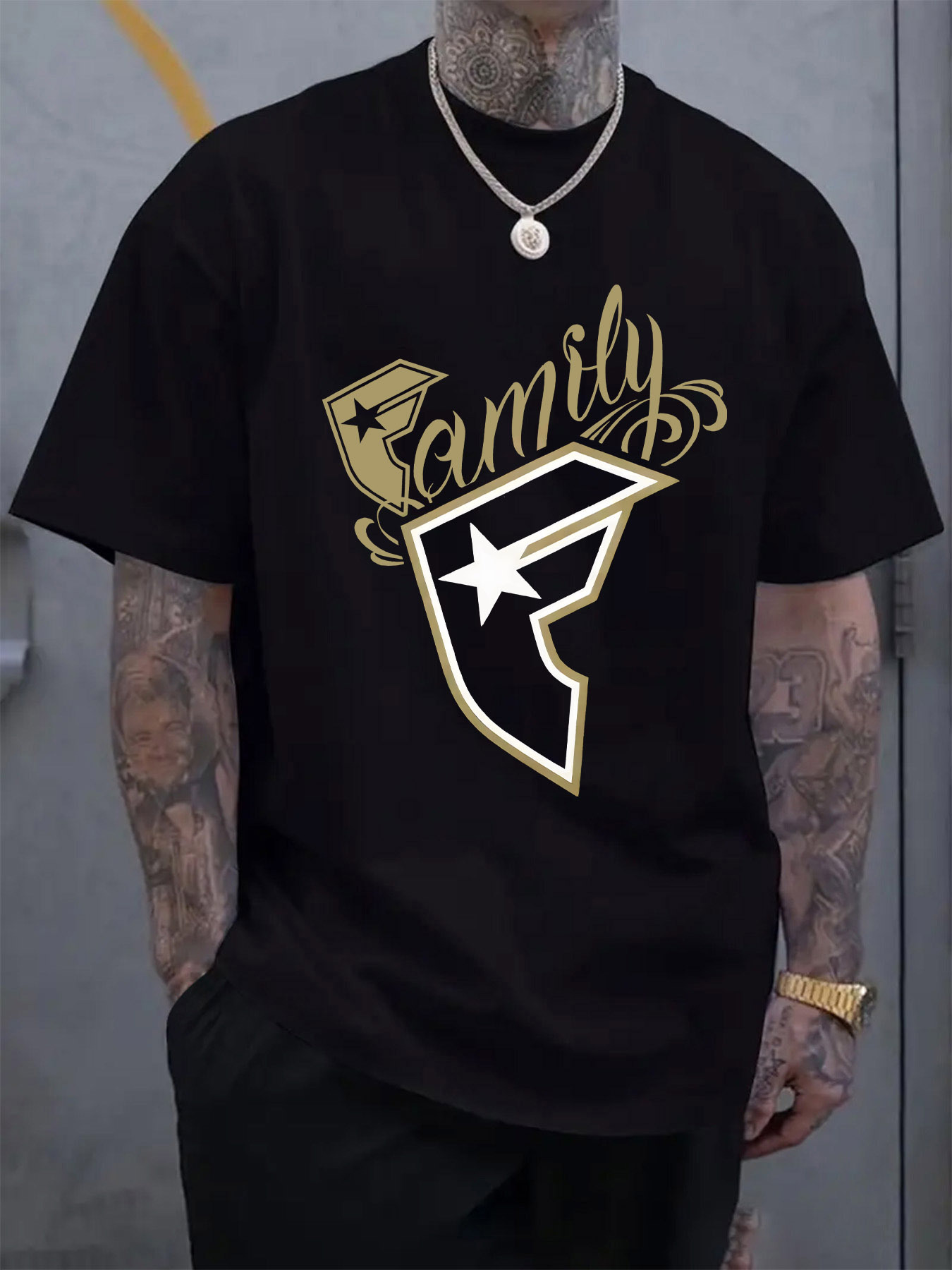 Men's Casual T-Shirt Family Gr - огляд і ціна Tee Graphic Print