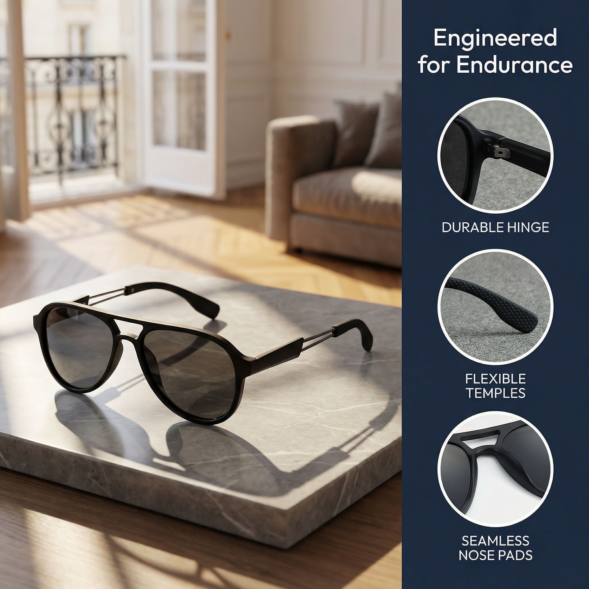 CHALK Men's Vintage Dual-Bridg - огляд і ціна Sunglasses Aviator Polarized