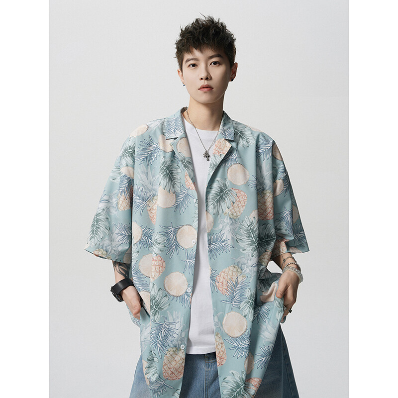 Summer Vintage Floral Print Lo - огляд і ціна Resort Shirt Floral