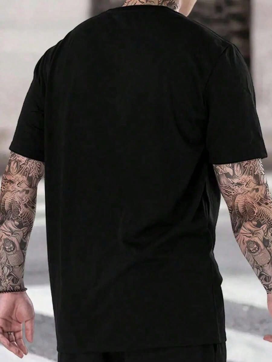 Black Cotton Graphic Tee with  - огляд і ціна Tee Graphic Print