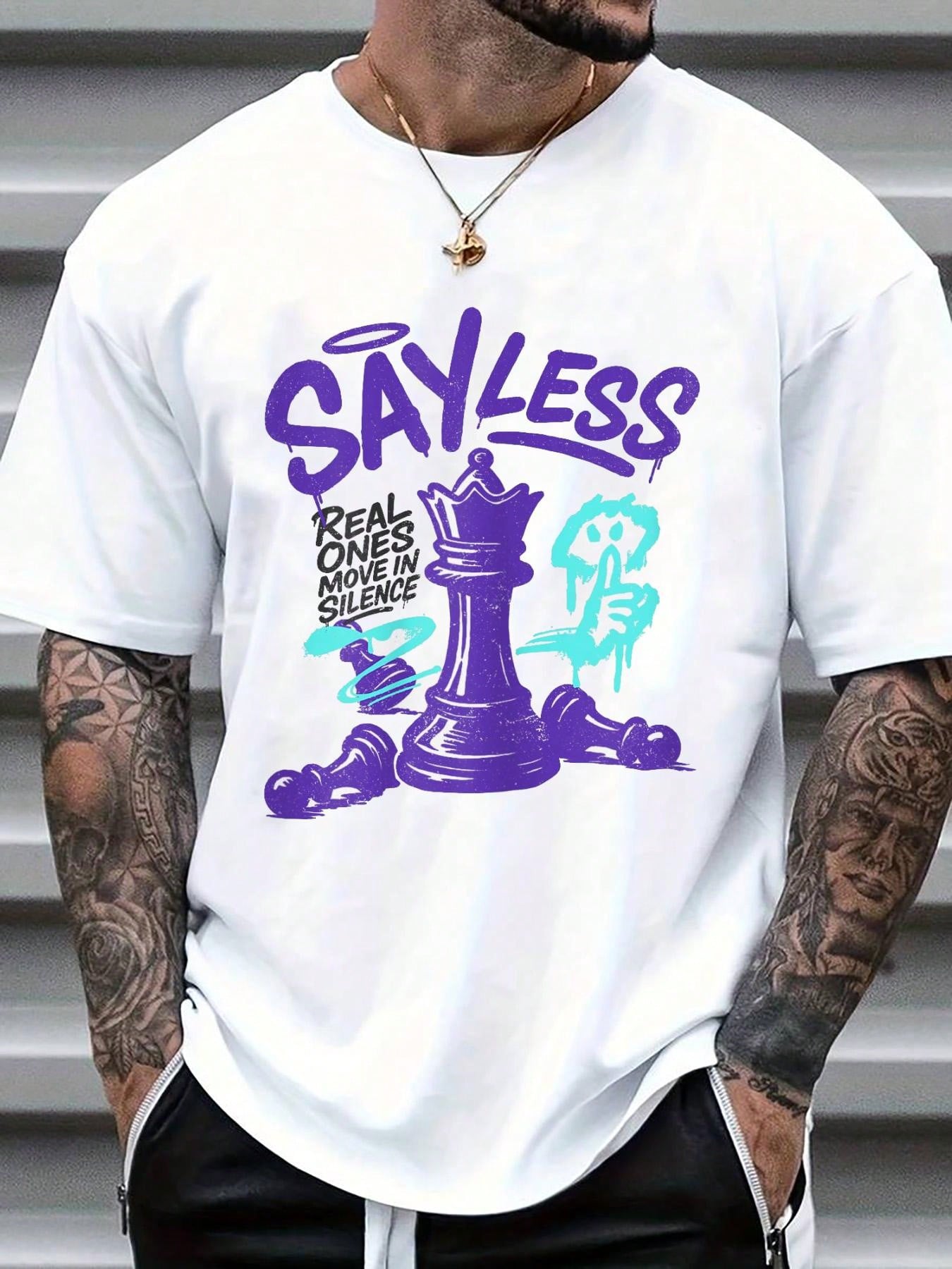 Men's White Cotton Graphic Tee - огляд і ціна Tee Graphic Print