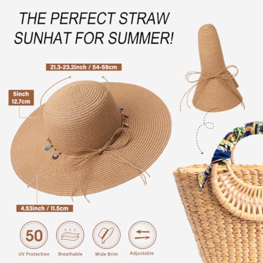 Trifabricy Beach Sun Straw Hat - огляд і ціна Packable Hat Nylon