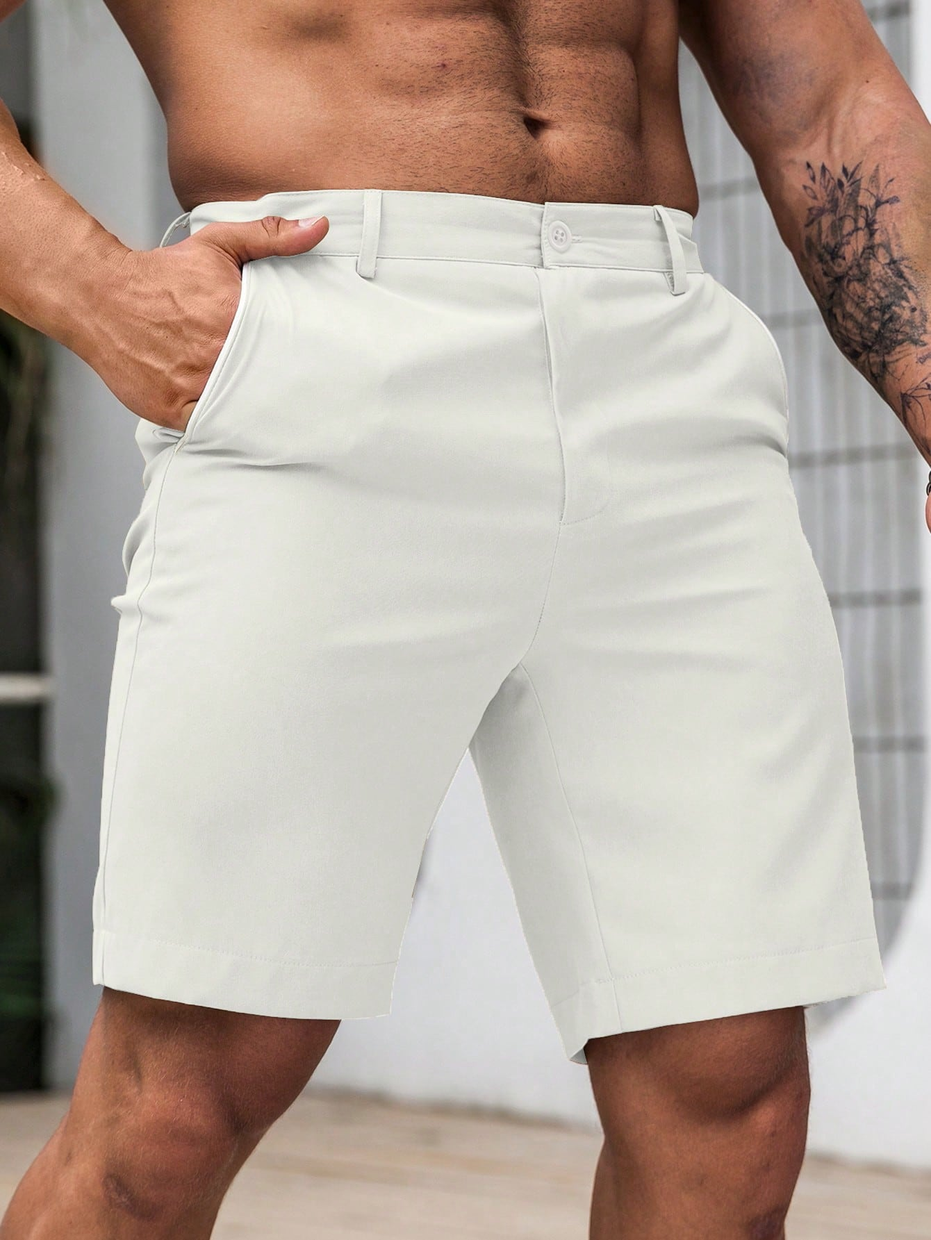 Men's Solid Chino Casual Short - огляд і ціна Shorts Chino Slim