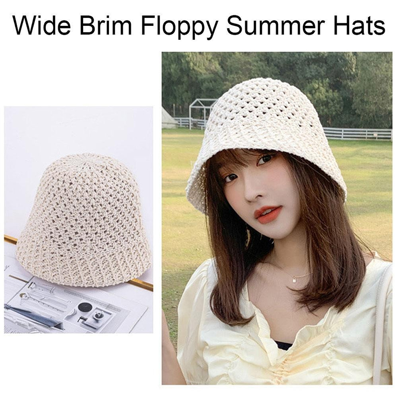 New Girls Sun Hat Wide Brim Fl - огляд і ціна Bucket Hat Straw