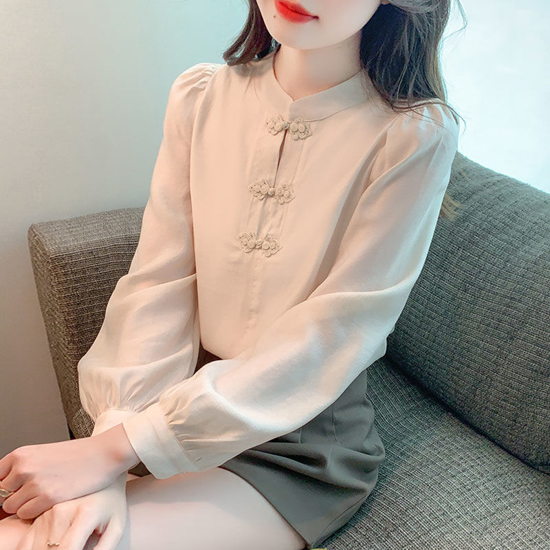 New Chinese Style Stand Up Col - огляд і ціна Shirt Camp Collar