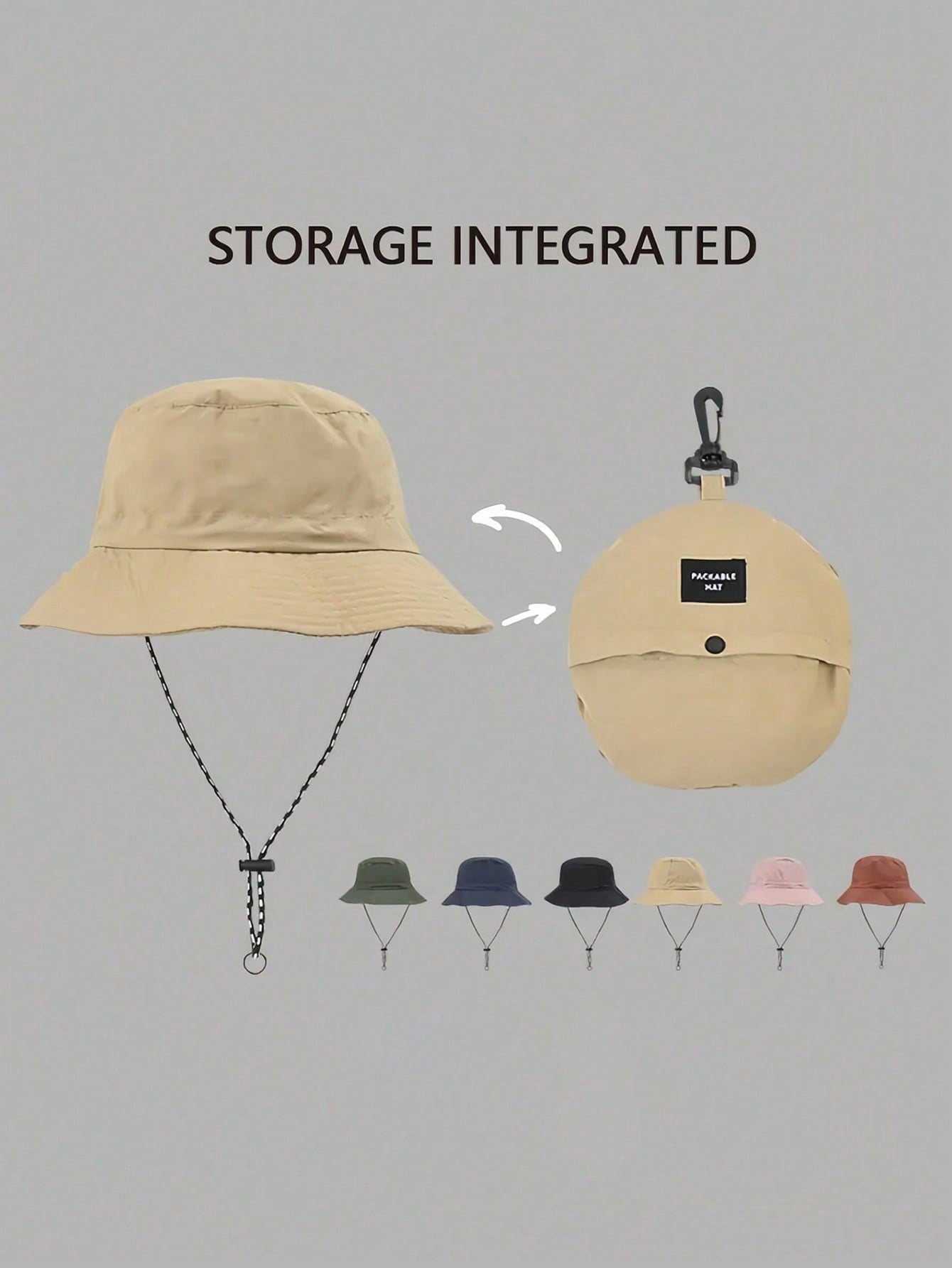 1 Pc Waterproof Bucket Hat, Fo - огляд і ціна Packable Hat Nylon