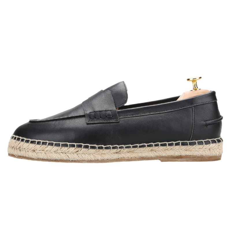 Piegitar Black Genuine Leather - огляд і ціна Espadrille Slip On