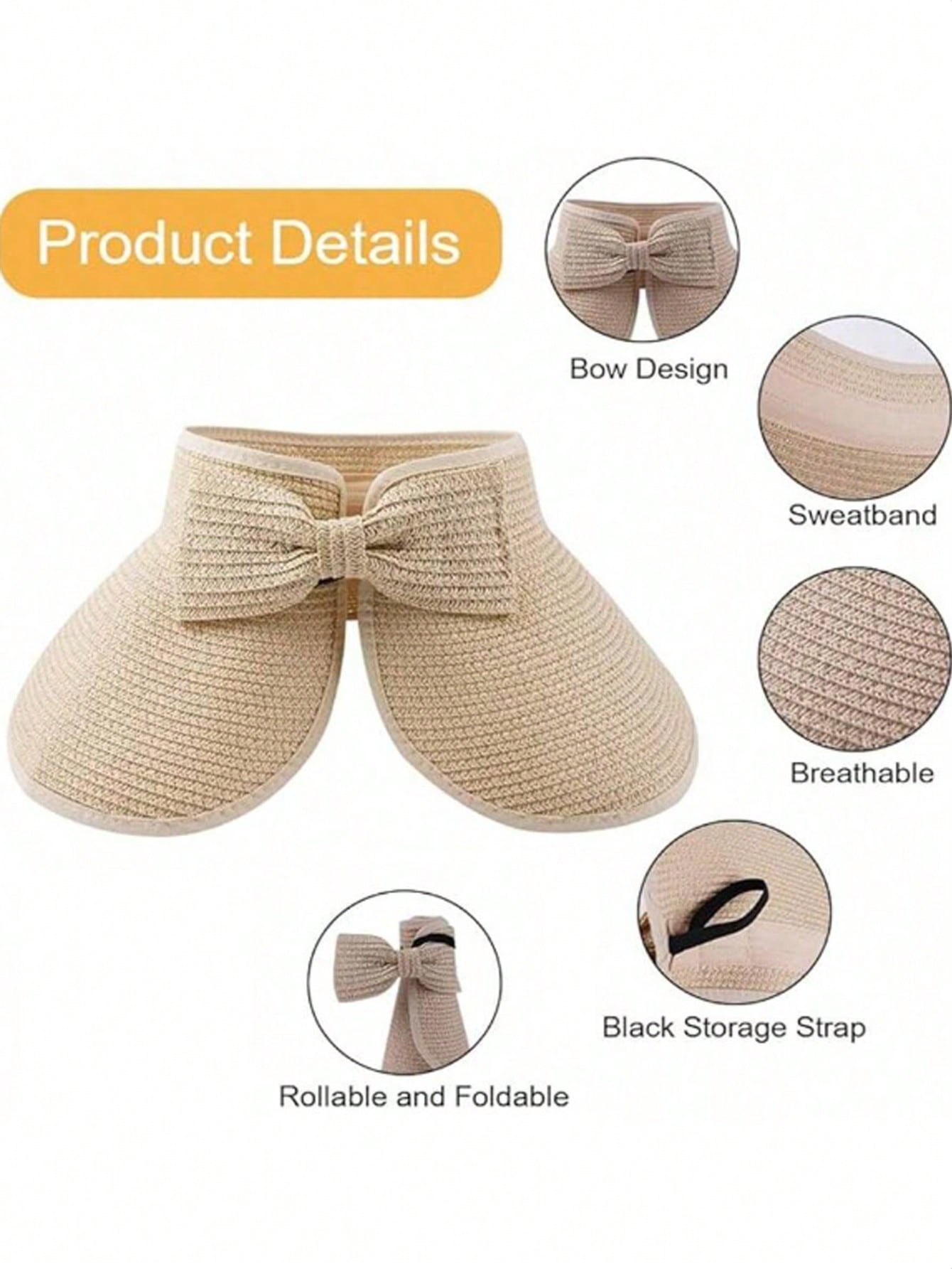 Sun Visor Hats For Women Wide  - огляд і ціна Packable Hat Nylon