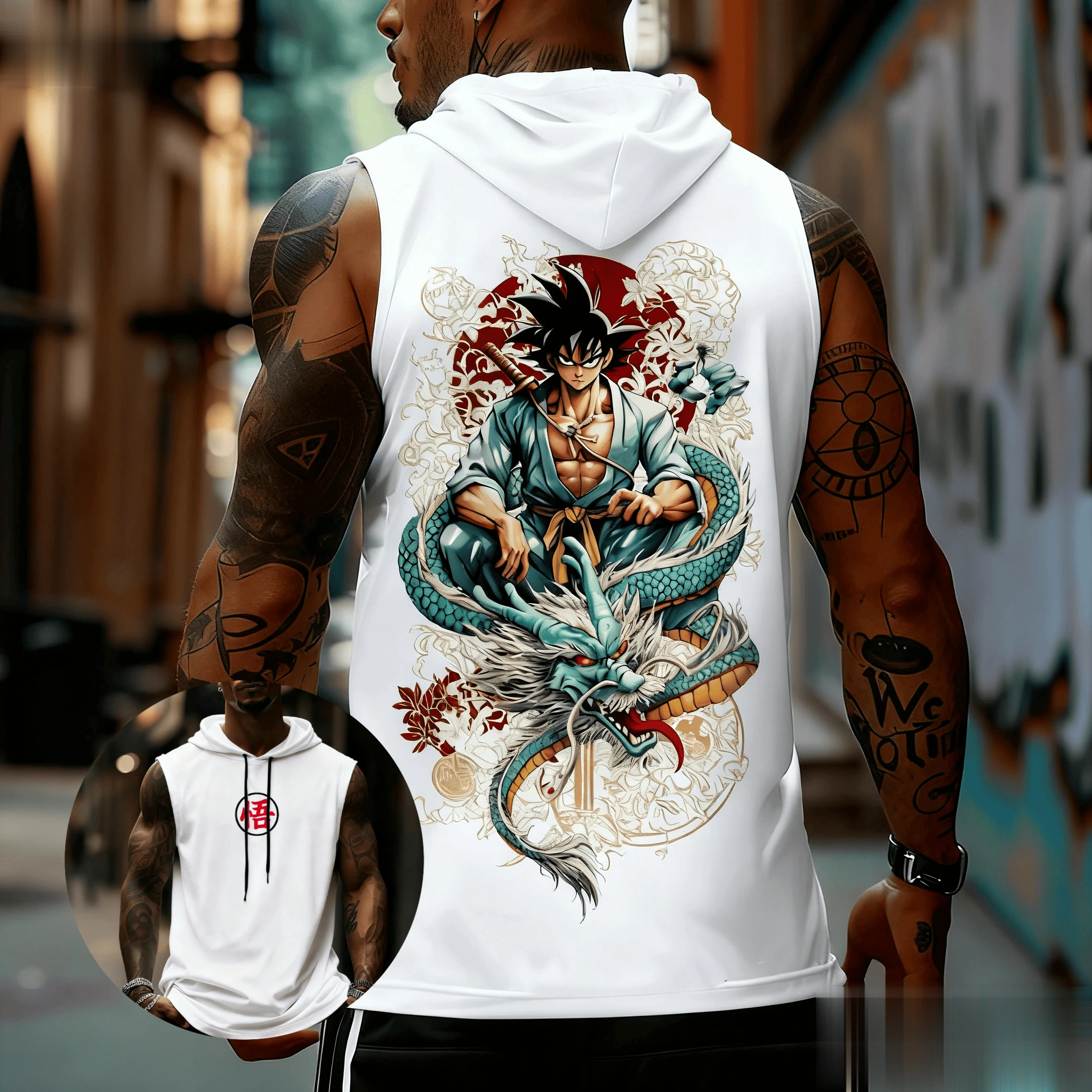 Dragon Ball Goku Anime Men Tan - огляд і ціна Tank Top Muscle