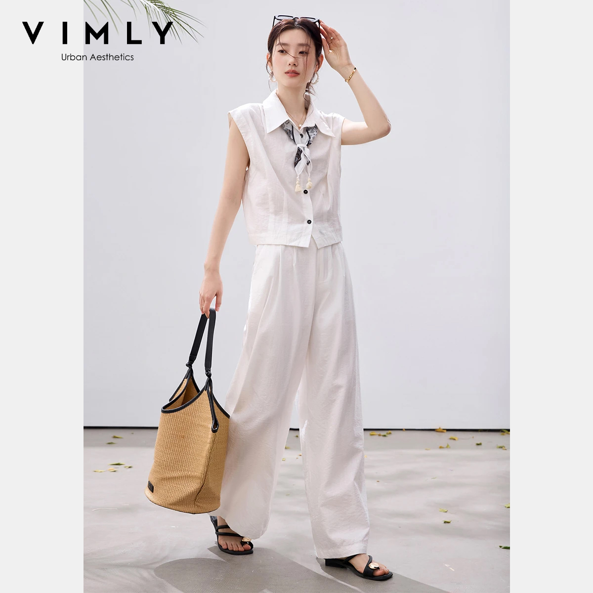 VIMLY Women's Casual Office Tw - огляд і ціна Shirt Camp Collar
