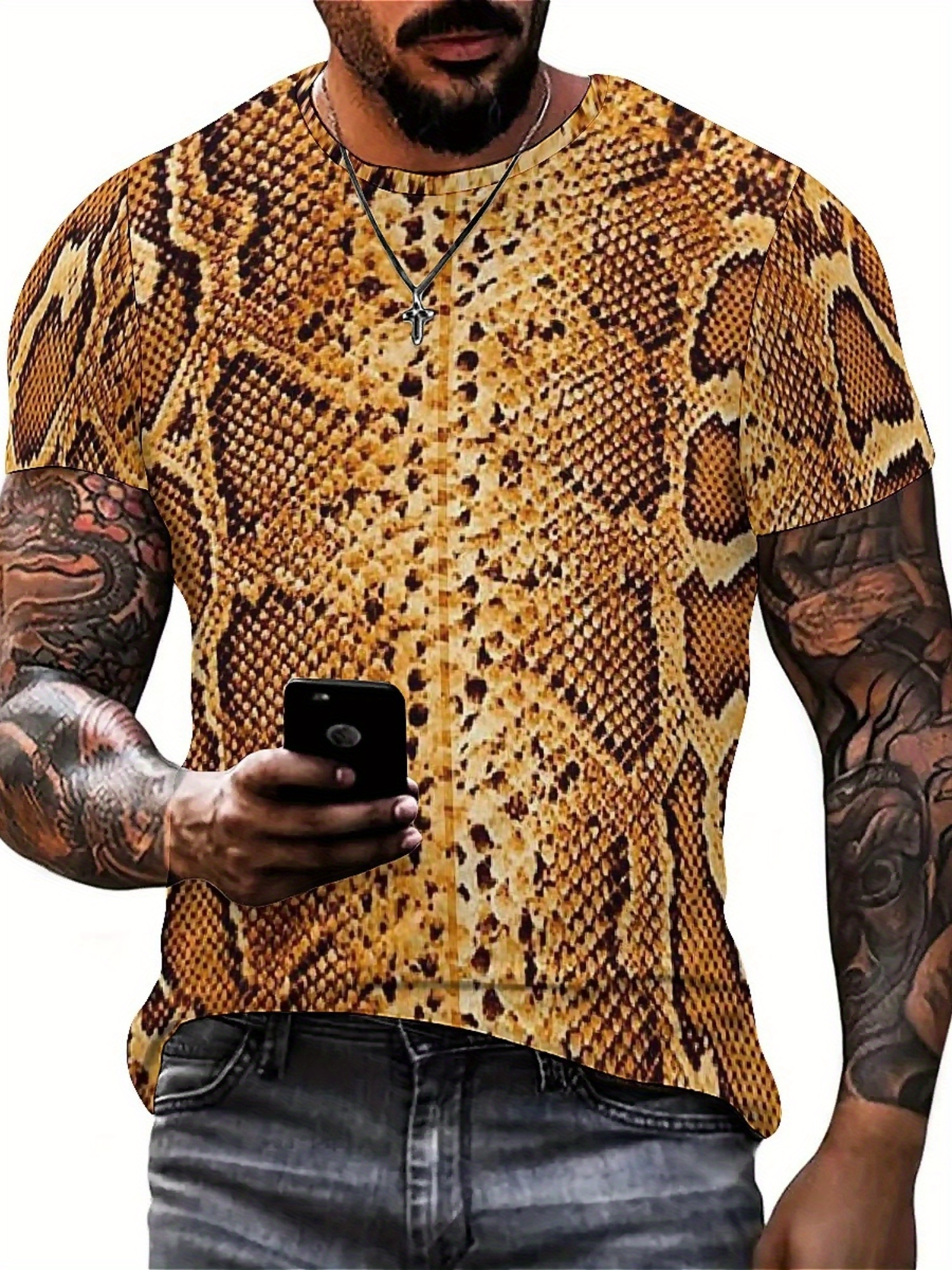 Men'S 3D Print Snake Graphic T - огляд і ціна Tee Graphic Print