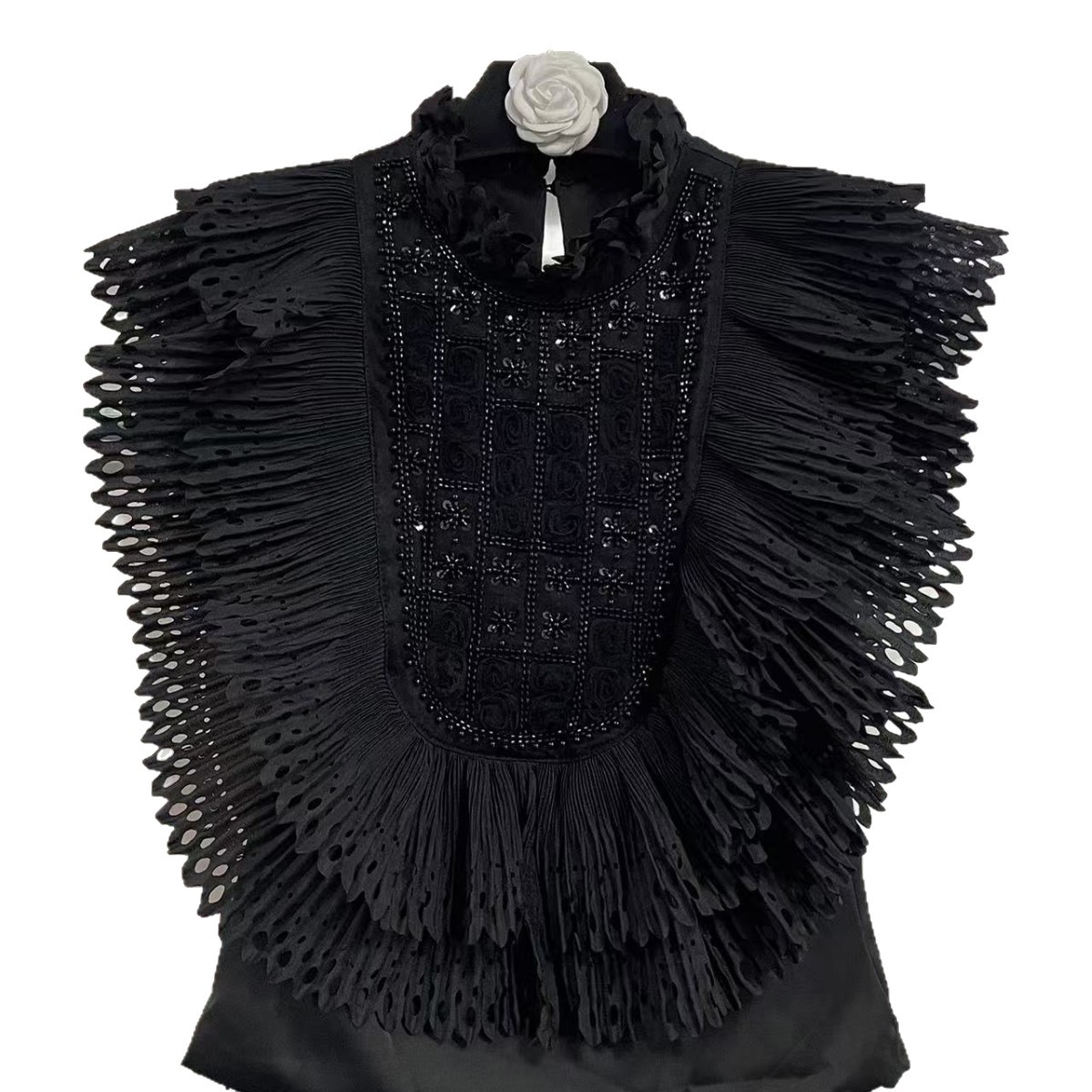 Top Blouse Women Sleeveless Ru - огляд і ціна Shirt Camp Collar