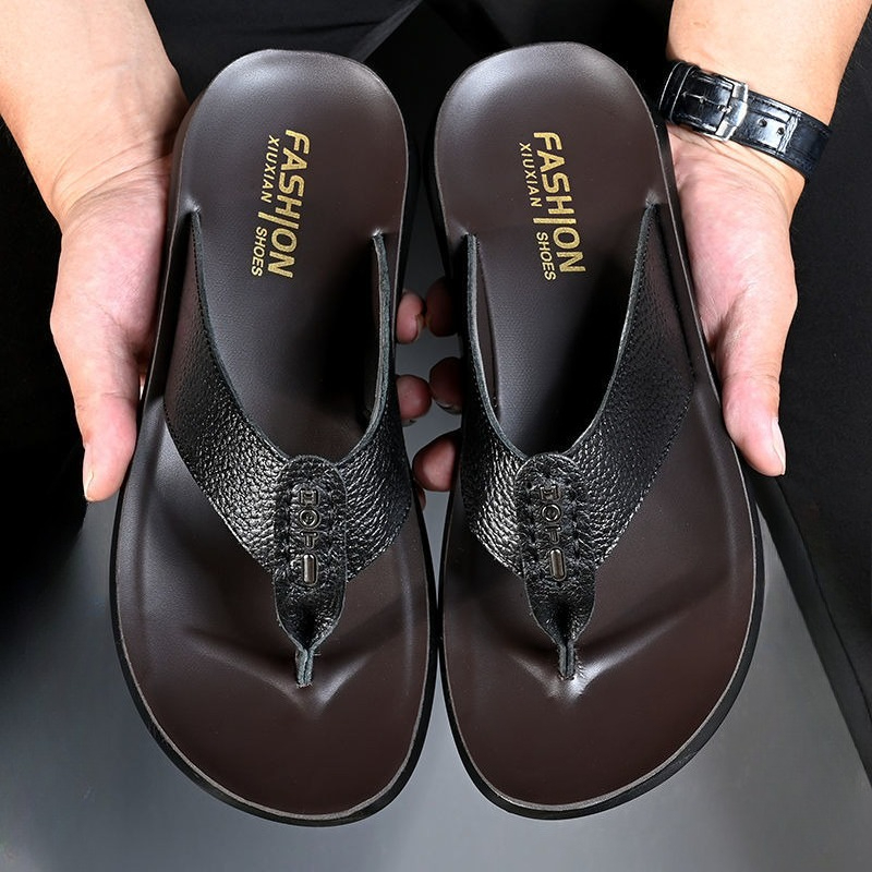 Hot Sale Men's Flip Flops High - огляд і ціна Flip Flop Leather Men