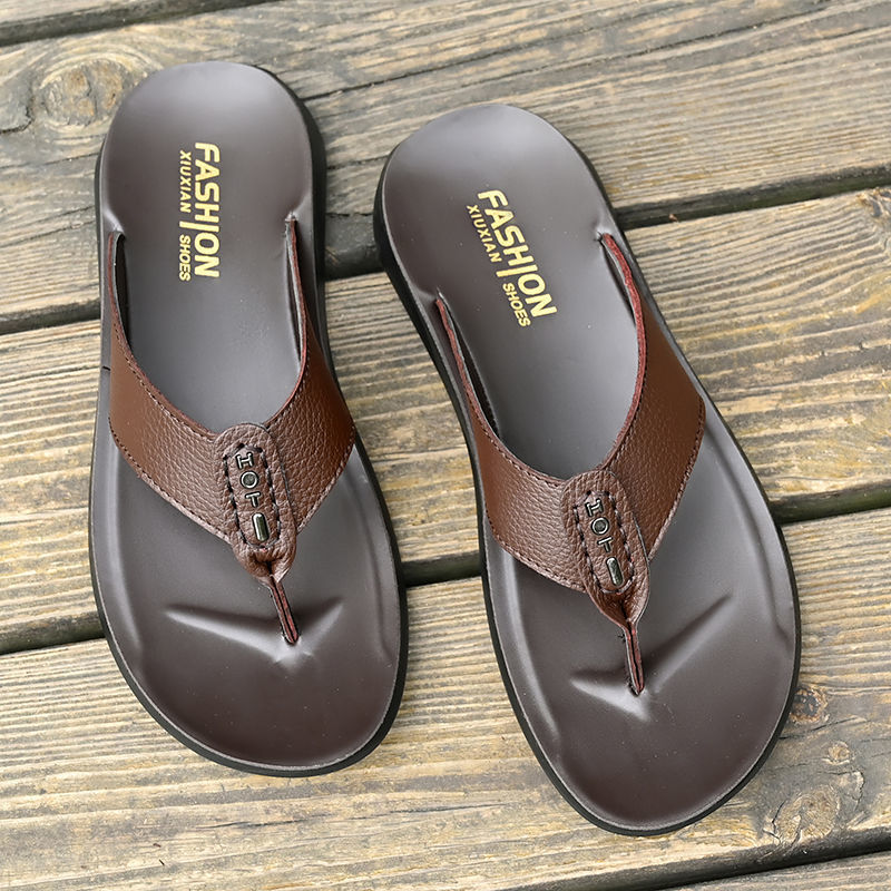 Hot Sale Men's Flip Flops High - огляд і ціна Flip Flop Leather Men