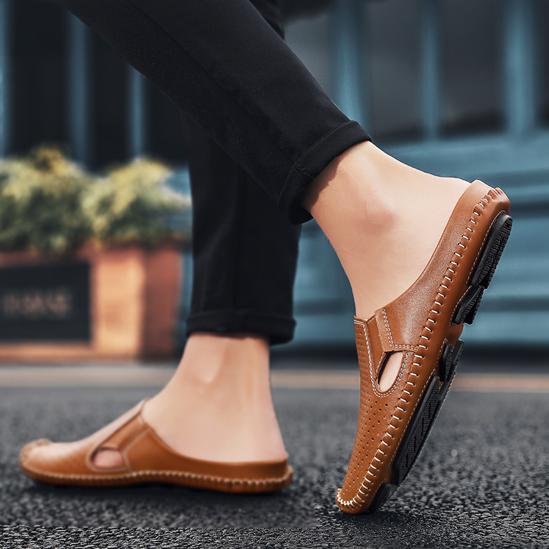 Half Slipper for Men Sandals 2 - огляд і ціна Flip Flop Leather Men